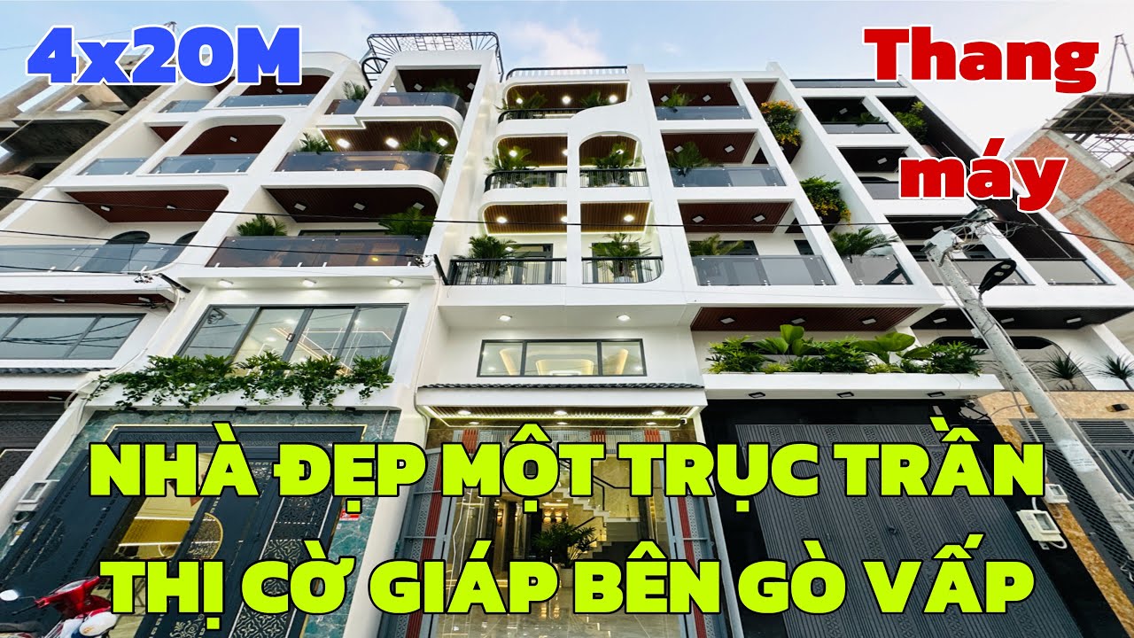 Bán nhà quận 12(740) nhà thang máy hẻm 8m sát bên mặt tiền ngay siêu thị metros kế gò vấp 