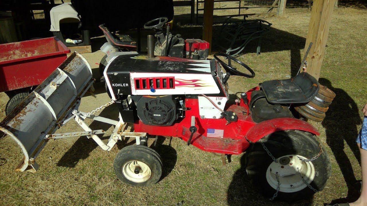 Sears 1977 16/6 pulling tractor with Kohler YouTube