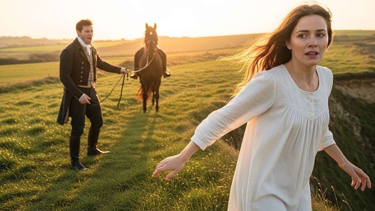 🌹SHE STOOD AT THE CLIFF EDGE IN HER NIGHTGOWN—THE DUKE SHOUTED ONE WORD AND SHE FROZE