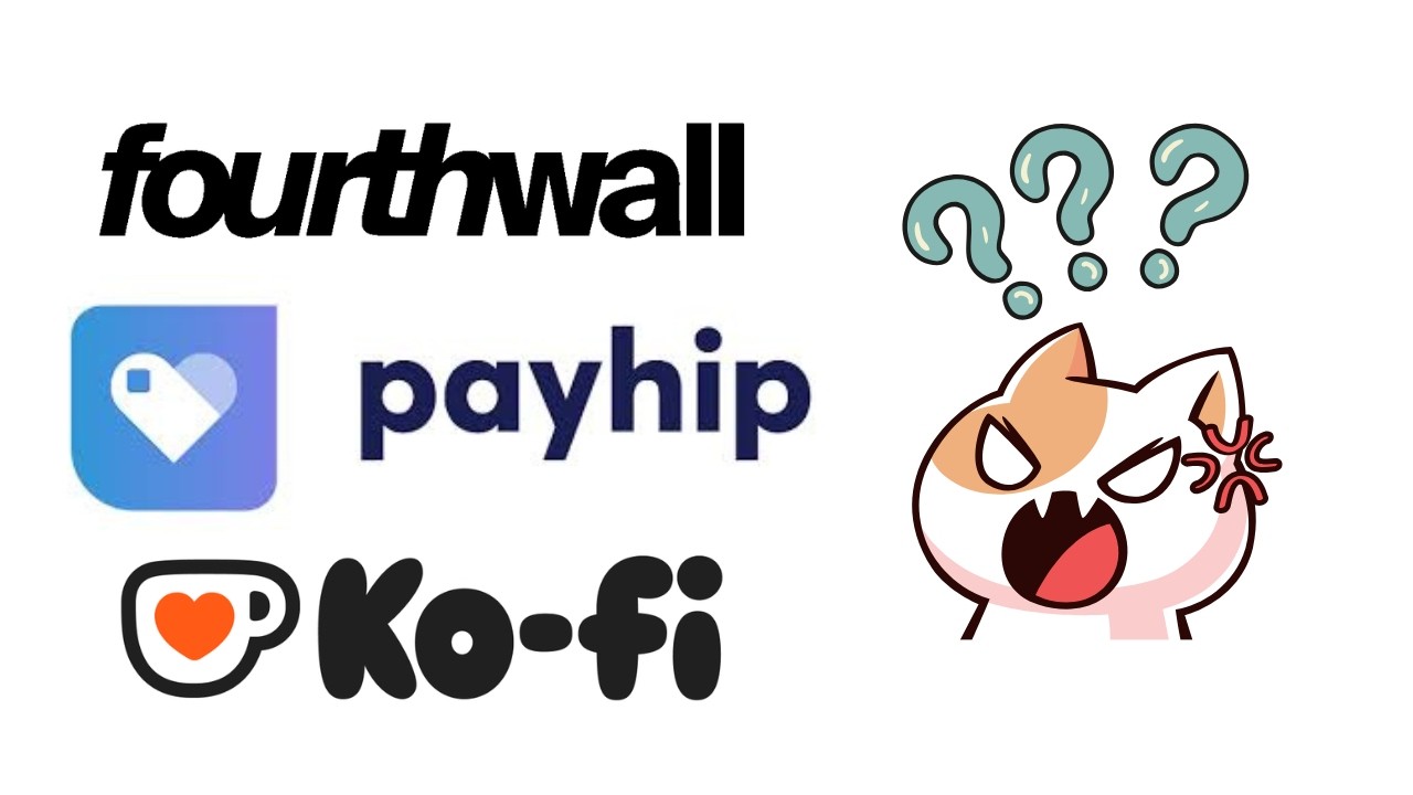 Fourthwall vs Payhip vs Ko-Fi - online shops for YouTubers compared