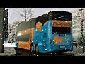 Fernbus - VDL FDD2 DD (Hamburg Otogar çıkış, 197km Karlı Hava Yolculuk)