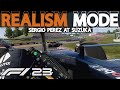 F1 23 REALISM MODE | Sergio Perez at Suzuka | NO HUD + COCKPIT + 100% RACE + TRACKIR