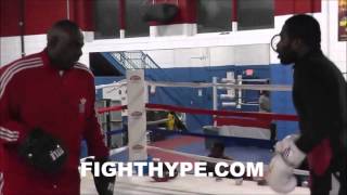 ADRIEN BRONER WORKING ON TIMING, FOOTWORK, AND COMBINATIONS FOR JOHN MOLINA CLASH