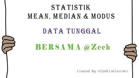 Mean Median & Modus Data Tunggal