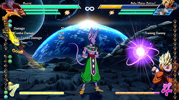 Dragonball Fighterz: Beerus Corner Mixup Using 236S (Overhead)