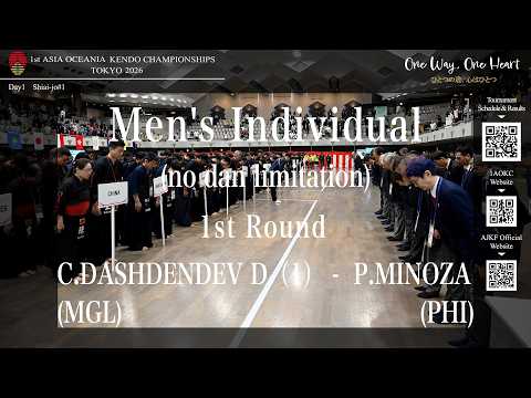【1st Round-Men's Individual (no dan limitation)】(MGL)C.DASHDENDEV D（1） - P.MINOZA(PHI)_1AOKC