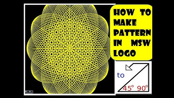 How to make a Pattern in MSW Logo/MSW LOGO command for Pattern/MSW logo command for class 4 & 5