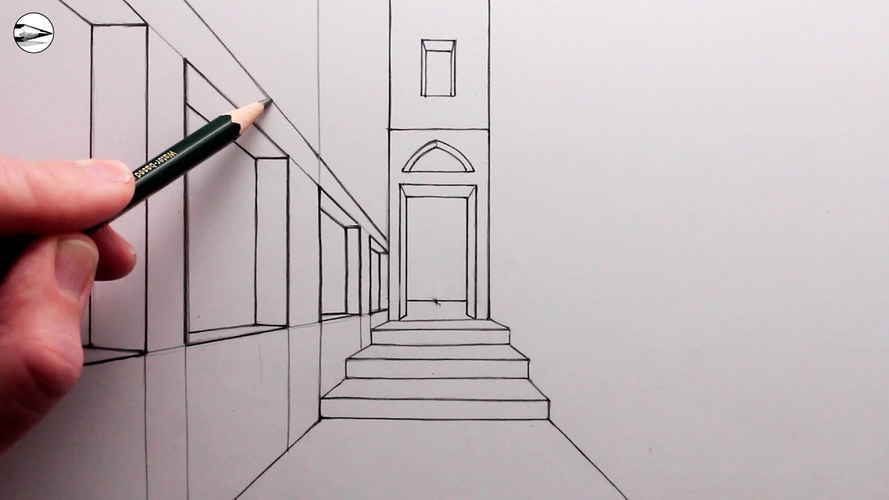 How To Draw An Alleyway In One Point Perspective Step By Step Youtube