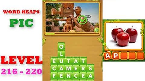 Word Heaps: Pic Puzzle Level 216 - 220 | All Answers | Walkthrough