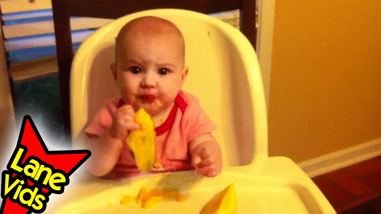 I LOVE MANGO!!! Baby Led Weaning 23 TheFunnyrats YouTube