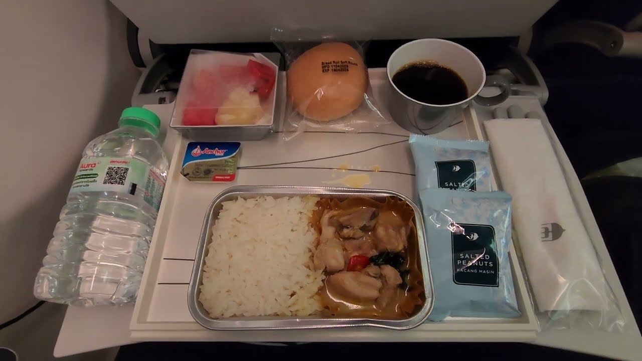 Malaysia Airlines MH Inflight Dinner Meal Suvarnabhumi Airport Bangkok Thailand - KUL KLIA Malaysia