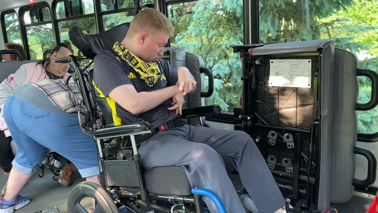 Driver Kay picking up Sam on Bata Bus & bus lift to go to IFS for the day 6.2.25 @onthatnote