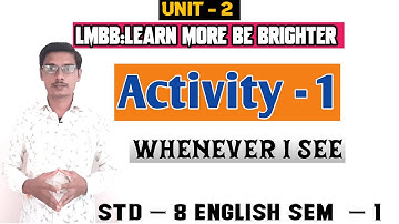 Std 8 sem 1 english unit 2 activity 1