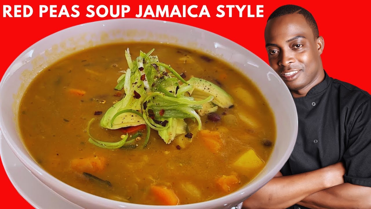 Red peas soup Jamaica Style vegan winter soup recipe Video!