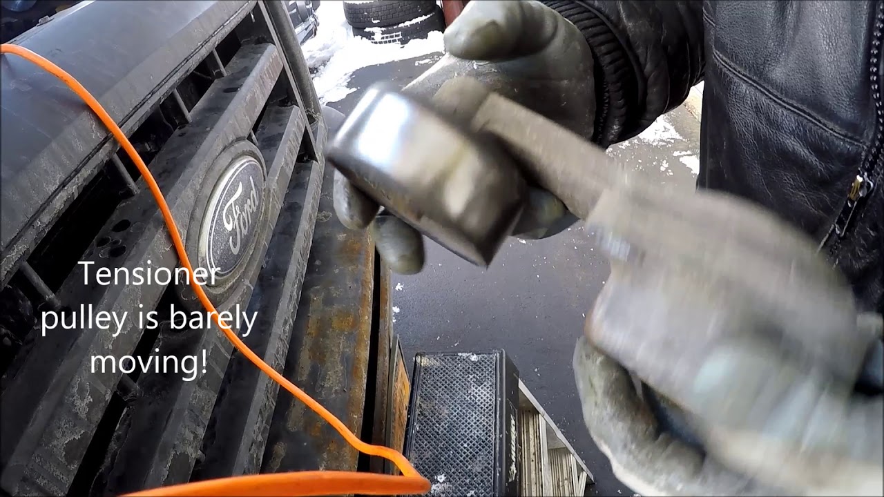 Ford Econoline E250 E350 Tensioner and Idler Pulley Replacement. - YouTube