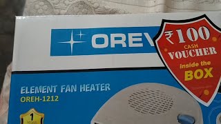 Oreva Room Heater | Oreva Room Heater 1212 Unboxing u0026 Full Review | -  YouTube