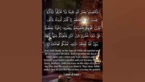سورة آل عمران من 101 الى 105