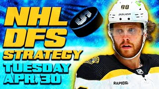 NHL DFS Strategy Tuesday 4\/30\/24 | DraftKings \& FanDuel Daily Fantasy Hockey Picks