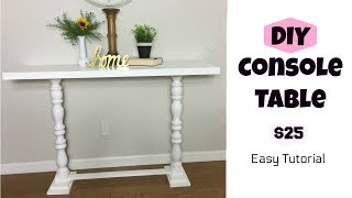 DIY Entry table or Console table. Easy how to tutorial that works for any table you would like to build yourself! This can be used for a 