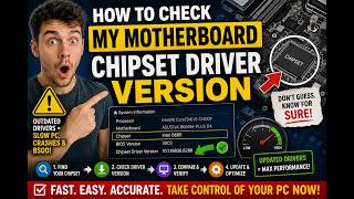 How to check my motherboard chipset driver version