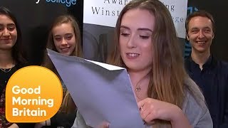 Students Open Their ALevel Results Live on GMB | Good Morning Britain