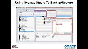 Using Sysmac Studio To Backup and Restore