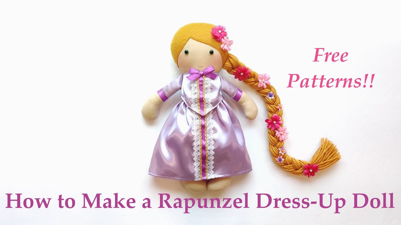 ラプンツェルの着せ替え人形の作り方（型紙 ＆ お笑い劇場付き） - YouTube