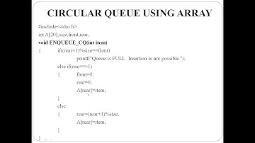 Circular Queue using Array: Program
