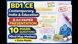 How To Write Contemporary India Education Exam Answers B.ed Paper Presentation Tips