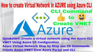 How to Create Virtual Network - VNET in Azure with CLI Commands