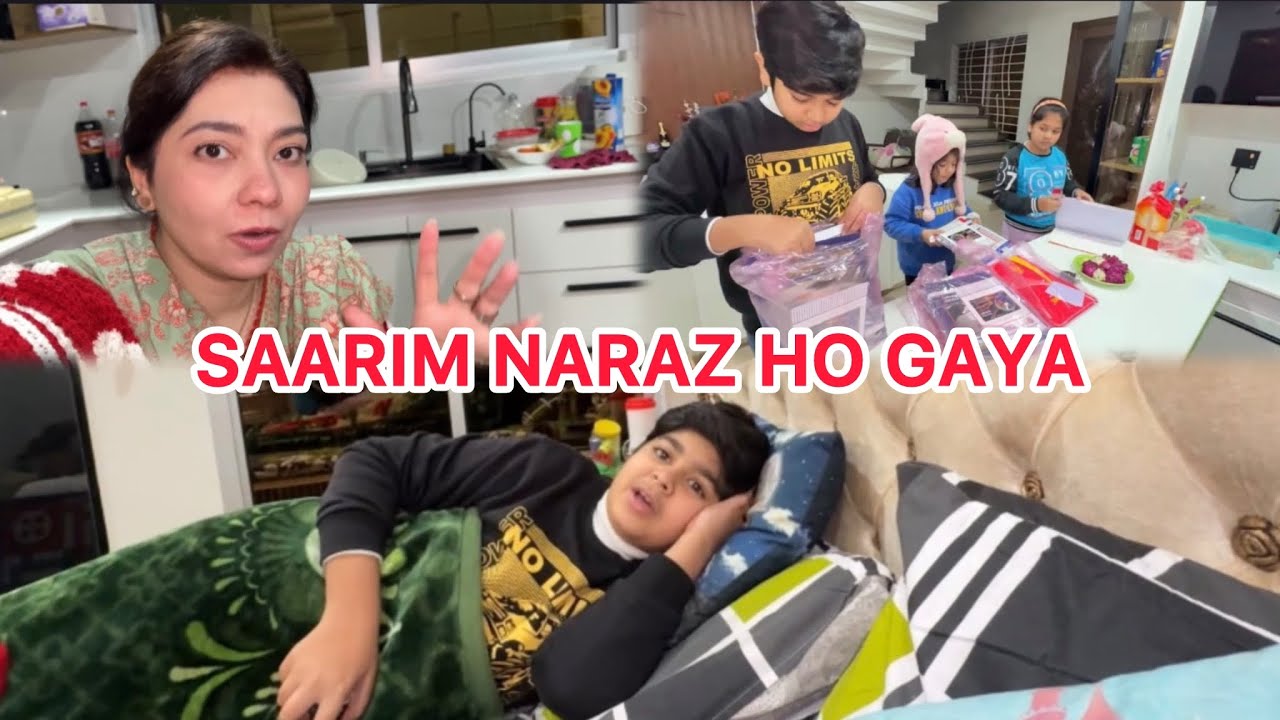 SAARIM RONA START HO GAYA🥹|| SCHOOL KI NEW BOOKS AGAI👍 || FAMILY VLOG 