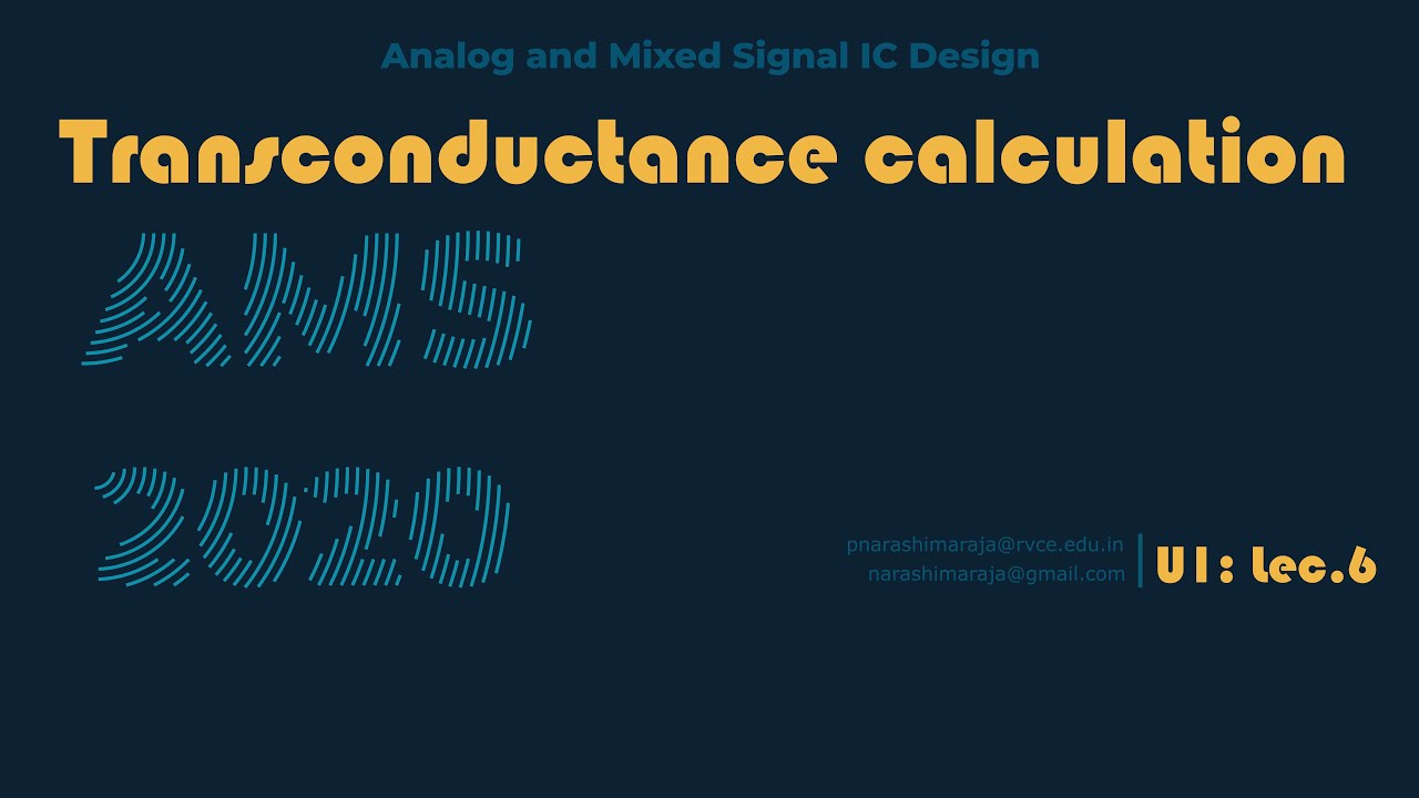 Transconductance Calculation