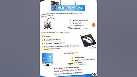 Reading video of chapter 6-Using a mouse. (ICT)