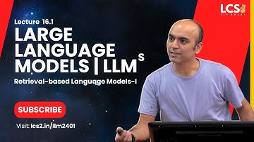 LLMs | Retrieval-based Language Models-I | Lec16.1
