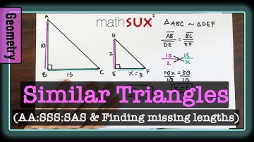 Triangle Similarity AA SSS SAS