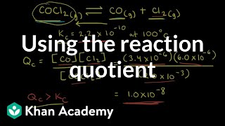 Using the reaction quotient | Equilibrium | AP Chemistry | Khan Academy