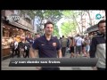 El doble de Messi por Las Ramblas de Barcelona