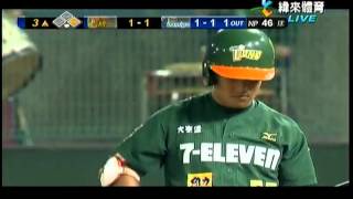 20120329 CPBL 潘武雄兩分全壘打