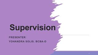 Supervision