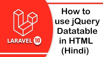 How to use jQuery Datatable in HTML (Hindi)