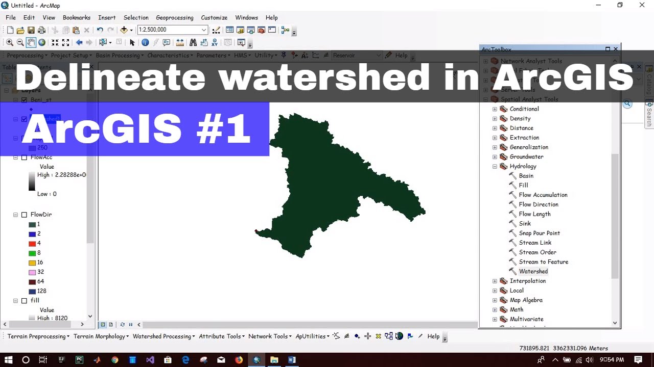 [ArcGIS 1]Create/Delineate WaterShed/Catchment in ArcGis