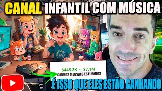 Até $ 7 Milhões de DÓLARES só com visualizações com Canal Infantil com música | Passo a Passo