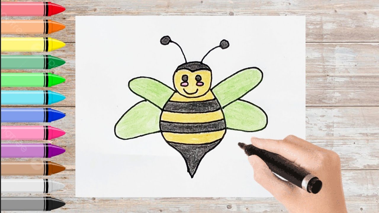تعلم رسم نحلة 🐝 رسم خطوة بخطوة للاطفال / تعليم رسم للاطفال / رسم سهل ...