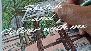 🏨✨Sketch &amp; Colour with Me: Barbados Bus Shed Sketch- Island Art in Motion