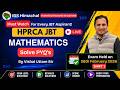 HPRCA JBT Mathematics PYQ Solved | 26 February 2026 Shift-1 | Complete Paper Analysis