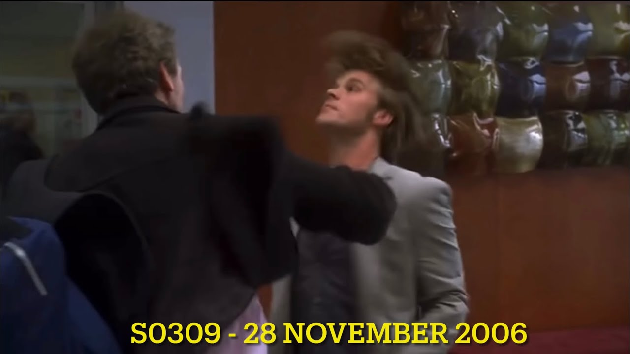 House punches Chase.  Chase punches House