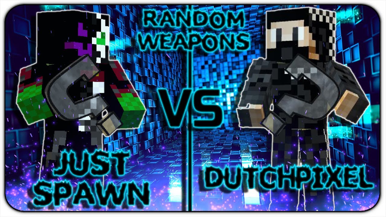 Pixel Gun 3D - JustSpawn VS Dutchpixel (Random Weapons Duel)