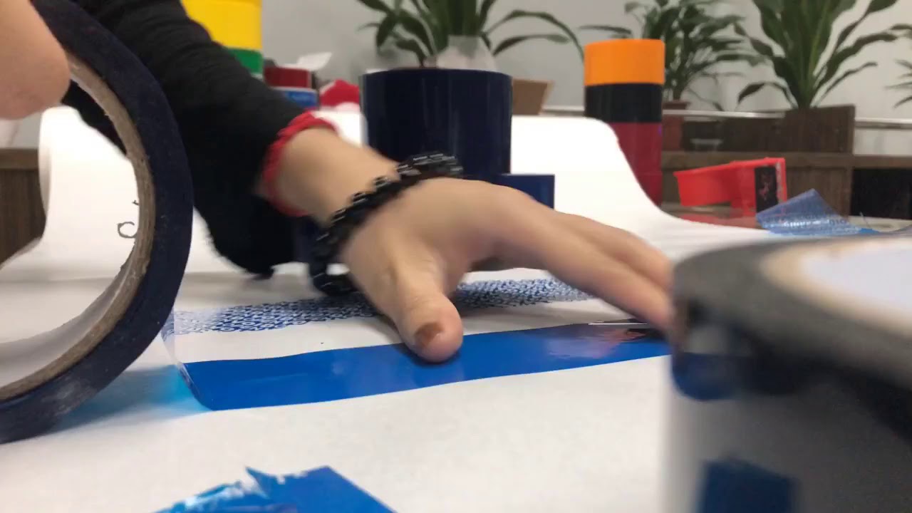 Custom Blue tamper evident security sealing tape, warranty void sealing tape