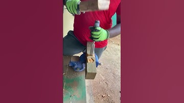 Cutting Wood Log by Chisel | Chisel Mallet Cutting | DIY Wood Carving