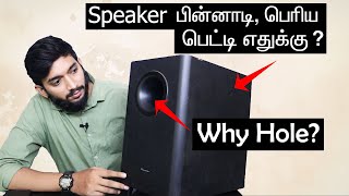 Why speaker has a big empty box? How Sub woofers work?